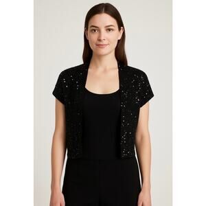 BCBG Sparkly Black Y2K Cardigan Size XS